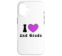 I Love 2nd Grade Boys Girls Teacher Second Grade Squad Case for iPhone 16