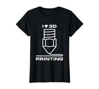 I Love 3D Printing 3D Printers Nerds Additive Manufacturing Value Graphic T-Shirt, Women, Black, L