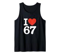 I Love 67 Witty Meme Heart Tank Top
