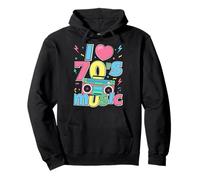 I Love 70's Music Retro Style Cassette Tape 70's 1970s Party Pullover Hoodie