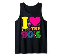 I Love 90's Music Cassette Retro Style Vintage Mixtape 1990s Tank Top
