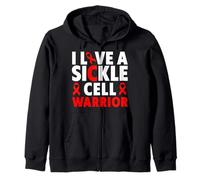 I Love a Sickle Cell Warrior - Sickle Cell Awareness Month Zip Hoodie