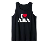 I Love ABA Applied Behavior Analysis I Heart ABA Lover Tank Top