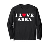 I Love Abba Matching Girlfriend & Boyfriend Abba Name Long Sleeve T-Shirt