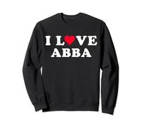 I Love Abba Matching Girlfriend & Boyfriend Abba Name Sweatshirt