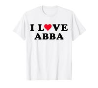 I Love Abba Matching Girlfriend & Boyfriend Abba Name T-Shirt