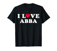 I Love Abba Matching Girlfriend & Boyfriend Abba Name T-Shirt