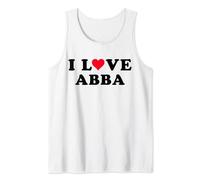 I Love Abba Matching Girlfriend & Boyfriend Abba Name Tank Top