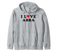 I Love Abba Matching Girlfriend & Boyfriend Abba Name Zip Hoodie