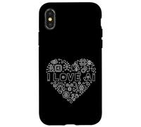 I Love AI Heart - Artificial Intelligence Computer Nerd Case for iPhone X/XS
