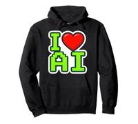 I Love AI Heart Artificial Intelligence Specialist Engineer Pullover Hoodie
