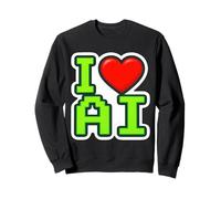 I Love AI Heart Artificial Intelligence Specialist Engineer Sweatshirt