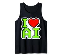 I Love AI Heart Artificial Intelligence Specialist Engineer Tank Top