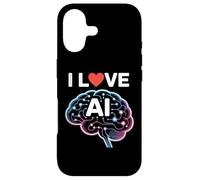 I Love AI Neural Brain Tech Design Case for iPhone 17