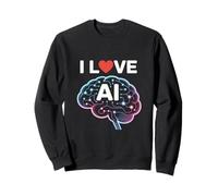 I Love AI Neural Brain Tech Design Sweatshirt