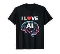 I Love AI Neural Brain Tech Design T-Shirt