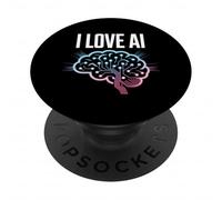 I Love AI Neural Network Innovation PopSockets Adhesive PopGrip