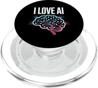I Love AI Neural Network Innovation PopSockets PopGrip for MagSafe