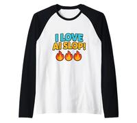 I Love AI Slop Raglan Baseball Tee