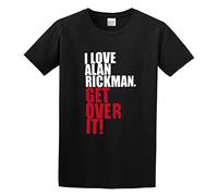 DearIrean I Love Alan Rickman 01 for Cotton Unisex 100% Cotton Short-Sleeve T-Shirts Black S