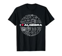 I Love Algebra - Mathematic Teacher Math Student Value Graphic T-Shirt, Men, Black, S