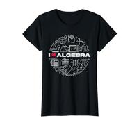 I Love Algebra - Mathematic Teacher Math Student Value Graphic T-Shirt, Women, Black, L