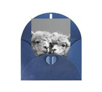 I Love Alpacas Print Adorable Blank Cards& Envelopes,Unique Designs Perfect for Festivals, Invitations