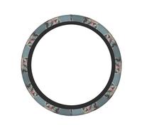 I Love Alpacas Print Car Steering Wheel Protector Non-Slip Cute Fit Cars Trucks Driver Easy Installation