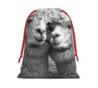 I Love Alpacas Print Convenient Drawstring Gift Wrapping Bag Lightweight Comfort Suitable All Occasions