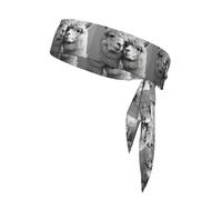 I Love Alpacas Print Sports Headband, Adjustable Head Tie For Running, Tennis & Workouts, Soft Fit