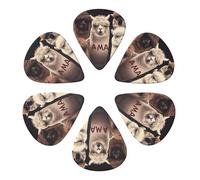 I Love Alpacas Printed Guitar Picks 6-Pack with Holder - 0.46mm Funny Guitar Picks for Acoustic Guitar, Electric Guitar, Bass Guitar