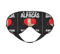 I Love Alpacas Sleep Eye Mask Smooth Soft Adjustable Shading Blindfold Eye Mask for Rest Travel