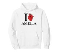 I Love Amelia Funny Anatomically Correct Heart Pullover Hoodie
