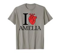 I Love Amelia Funny Anatomically Correct Heart T-Shirt