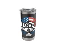 I Love America Eagle Capitol Flag Stainless Steel Insulated Tumbler