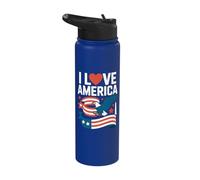 I Love America Eagle Pride Stainless Steel Insulated Water Bottle