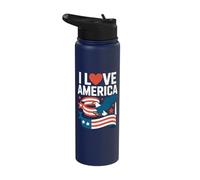 I Love America Eagle Pride Stainless Steel Insulated Water Bottle