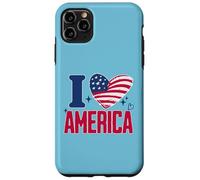 I Love America Proud Patriot American USA Heart 4th of July Case for iPhone 11 Pro Max