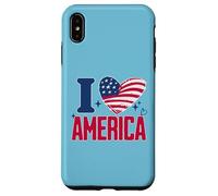 I Love America Proud Patriot American USA Heart 4th of July Case for iPhone XS Max