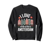 I Love Amsterdam City Skyline Design Sweatshirt
