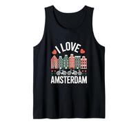 I Love Amsterdam City Skyline Design Tank Top