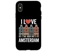 I Love Amsterdam Heart Canal Houses Case for iPhone X/XS