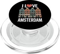 I Love Amsterdam Heart Canal Houses PopSockets PopGrip for MagSafe