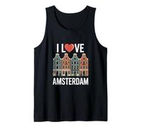I Love Amsterdam Heart Canal Houses Tank Top