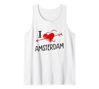 I Love Amsterdam Netherlands Heart Arrow City Dutch Trip Tank Top