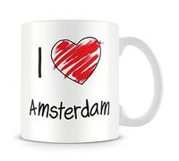 I Love Amsterdam Personalised Mug - Add Photo - Customised Cup Gift