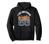 I Love Amsterdam Scenic Bicycle Adventure Pullover Hoodie