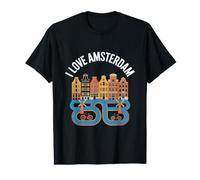 I Love Amsterdam Scenic Bicycle Adventure Value Graphic T-Shirt