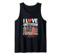 I Love Amsterdam Tulip Canal Houses Tank Top