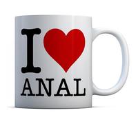 I Love Anal Ceramic Coffee Tea Mug Cup Heart Printed Funny Novelty Gift Idea New